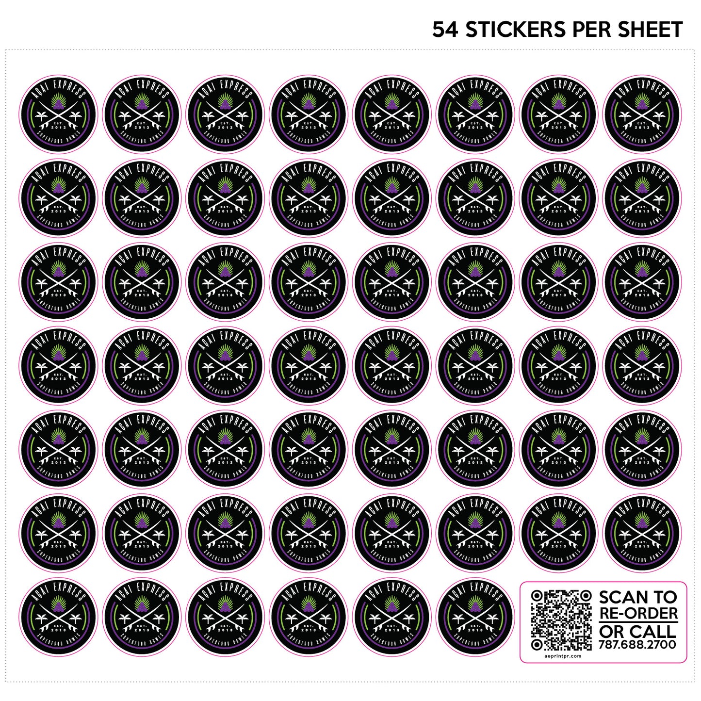 DETOX SHOT STICKERS (54 ct)