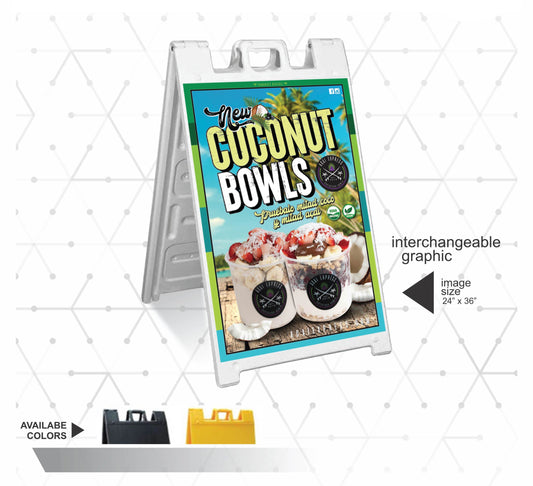 COCONUT BOWLS POP SIGN