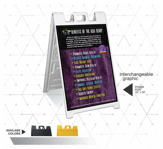 ACAI BENEFITS POP SIGN